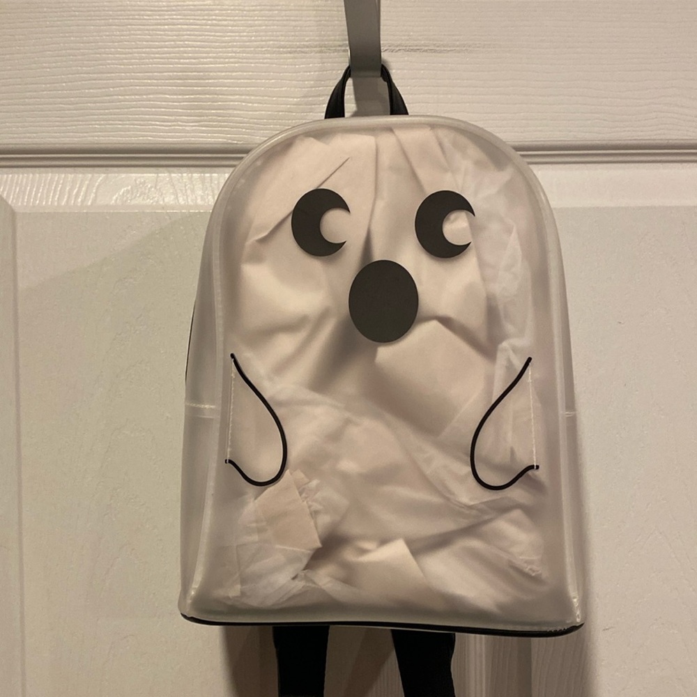 BNWT VIRAL MAD ENGINE Clear Ghost Halloween Backpack